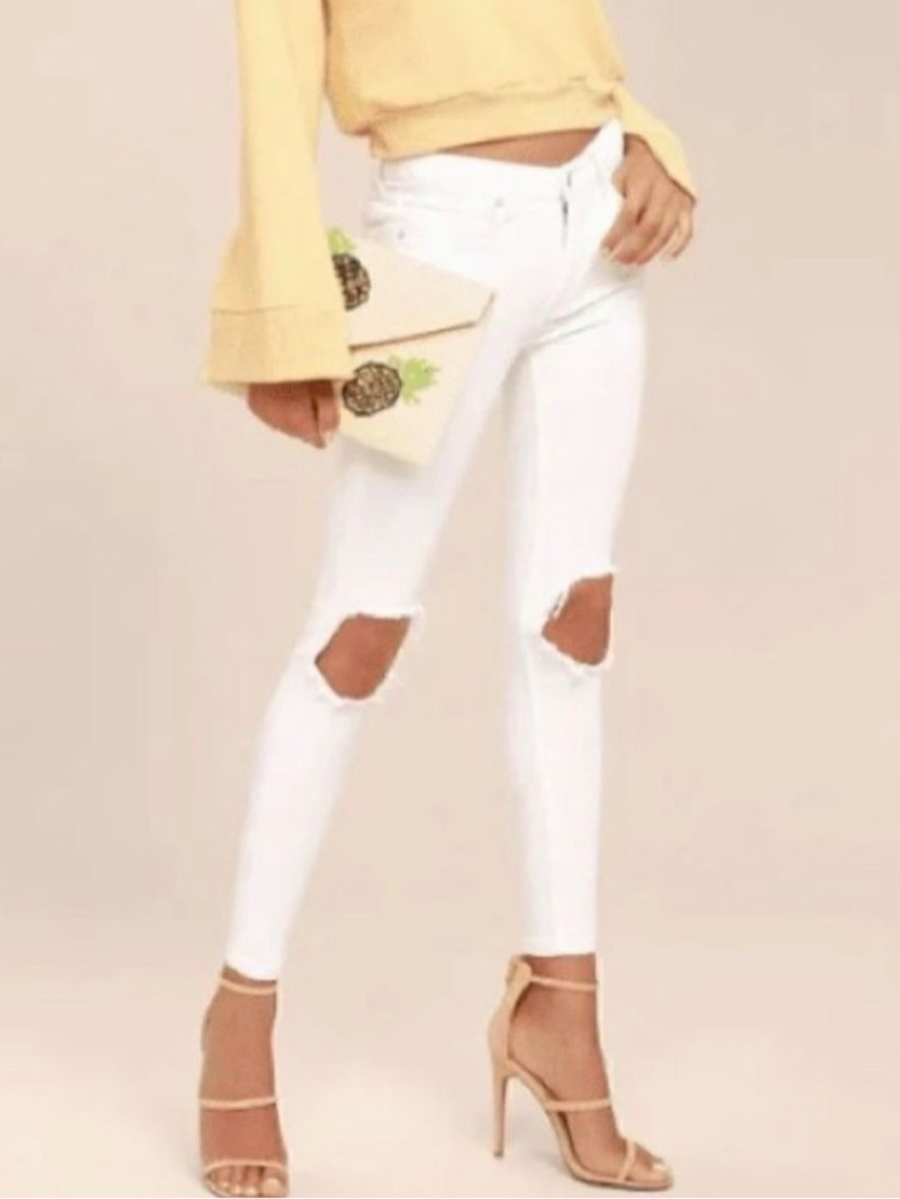 Free People Busted Knee Skinny Jeans